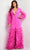 Jovani 23075 - Feather Sleeve Blazer Evening Dress Evening Dresses 00 / Hot Pink