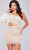 Jovani 23527 - Feathered Cuff Asymmetric Cocktail Dress Cocktail Dresses