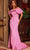 Jovani 23847SC - Ruffled Neckline Jacquard Evening Dress Evening Dresses 20 / Pink