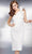 Jovani - 23886SC Asymmetrical Ruffled Detailed Cocktail Dress Cocktail Dresses 2 / White