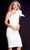 Jovani - 23886SC Asymmetrical Ruffled Detailed Cocktail Dress Cocktail Dresses 2 / White