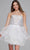 Jovani 24371 - Strapless Tulle Cocktail Dress Homecoming Dresses 00 / White