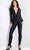 Jovani 24537 - Long Sleeve Twisted Front Jumpsuit Formal Pantsuits