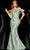 Jovani 25674SC - Off Shoulder Mermaid Evening Gown Military Ball 18 / Mint