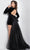 Jovani 25741 - Tulle Cape Sheath Gown Homecoming Dresses