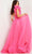 Jovani 25919SC - Ruffled Shoulder A-Line Prom Dress Ball Gowns 8 / Hot Pink