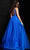 Jovani 26058SC - Plunging V-Neck See-Through Prom Gown Prom Dresses 2 / Royal