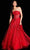 Jovani 26109 - Strapless Intricate Beaded Prom Gown Ball Gowns 00 / Red