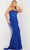 Jovani 26125 - Embellished Mesh Off-Shoulder Sequined Gown Prom Dresses 00 / Royal