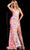 Jovani 26131 - Asymmetric Floral Slit Dress Long Dresses