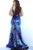 Jovani 3192SC - Plunging V-Neck Sleeveless Prom Dress Pageant Dresses 16 / Blue Multi