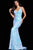 Jovani - 3263 Deep V-neck Fit and Flare Simple Prom Dress Pageant Dresses