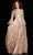 Jovani 36380SC - Long Sleeve Sequin Formal Dress Mother of the Bride Dresses 10 / Blush