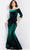 Jovani 36458SC - Quarter Sleeve Ruffled Peplum Evening Gown Mother of the Bride Dresses