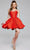 Jovani 36620 - Sweetheart Bustier Cocktail Dress Homecoming Dresses 00 / Red