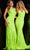 Jovani 36656SC - Sequin Mesh V-Neck Prom Gown Prom Dresses 10 / Neon Green