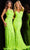 Jovani 36656SC - Sequin Mesh V-Neck Prom Gown Prom Dresses 10 / Neon Green