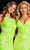 Jovani 36656SC - Sequin Mesh V-Neck Prom Gown Prom Dresses 10 / Neon Green