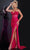 Jovani 36684 - Embellished Mesh Prom Dress Prom Dresses 00 / Burgundy