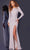 Jovani 36722 - Long Sleeves Sheath Prom Dress with Slit Special Occasion Dress