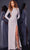 Jovani 36722 - Long Sleeves Sheath Prom Dress with Slit Special Occasion Dress