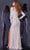 Jovani 36722 - Long Sleeves Sheath Prom Dress with Slit Special Occasion Dress