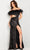 Jovani 36808 - Feathered Cutout Prom Dress with Slit Special Occasion Dress