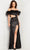 Jovani 36808 - Feathered Cutout Prom Dress with Slit Special Occasion Dress