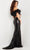 Jovani 36808 - Feathered Cutout Prom Dress with Slit Special Occasion Dress