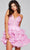 Jovani 36844 - Plunging V-Neck Floral Printed Cocktail Dress Homecoming Dresses