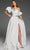 Jovani 36872 - Beaded One Shoulder Gown Ball Gowns 00 / White