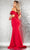 Jovani 37225SC - Bow Detailed Off Shoulder Prom Gown Prom Dresses 00 / Red