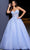 Jovani 37460 - V-Neck Appliqued Ball Gown Ball Gowns 00 / Light-Purple