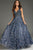 Jovani 37551 - Rhinestone Embellished Plunging V-Neck Prom Gown Special Occasion Dress