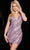 Jovani 37974SC - Sequin Motif Cocktail Dress Cocktail Dresses 14 / Gold/Silver