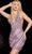 Jovani 37974SC - Sequin Motif Cocktail Dress Cocktail Dresses 14 / Gold/Silver