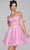 Jovani 38000 - Off-Shoulder Corset Bodice Cocktail Dress Homecoming Dresses