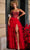 Jovani 38090 - Beaded Tulle A-line Gown Special Occasion Dress 00 / Red