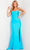 Jovani 38350 - Straight Across Sheath Prom Dress Prom Dresses 00 / Blue