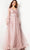 Jovani 38583 - Feather Embellished Long Sleeve Prom Dress Prom Dresses