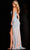 Jovani 38707 - Beaded High Slit Evening Dress Prom Dresses 00 / Nude/ Multi