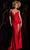 Jovani 38817 - Plunging V Neck Ruched Prom Gown Prom Dresses 00 / Red