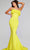 Jovani 38922 - Ruffle Strapless Evening Gown Special Occasion Dress 00 / Yellow