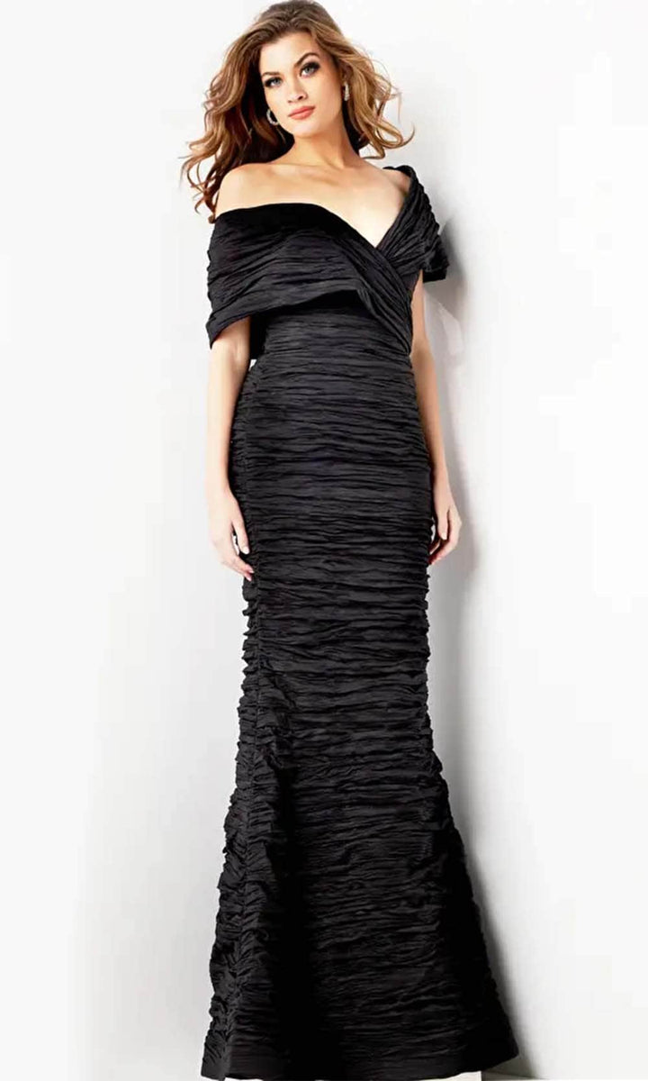 Jovani 38954 - Off-Shoulder V-Shaped Back Prom Dress – Couture Candy
