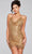 Jovani 39004 - Cowl Neck Bodycon Cocktail Dress Cocktail Dresses 00 / Gold