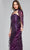 Jovani 39046 - Patterned Sequin Long Cape Evening Gown Special Occasion Dress