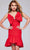 Jovani 39091 - Strapless Bow Detailed Cocktail Dress Special Occasion Dress 00 / Red