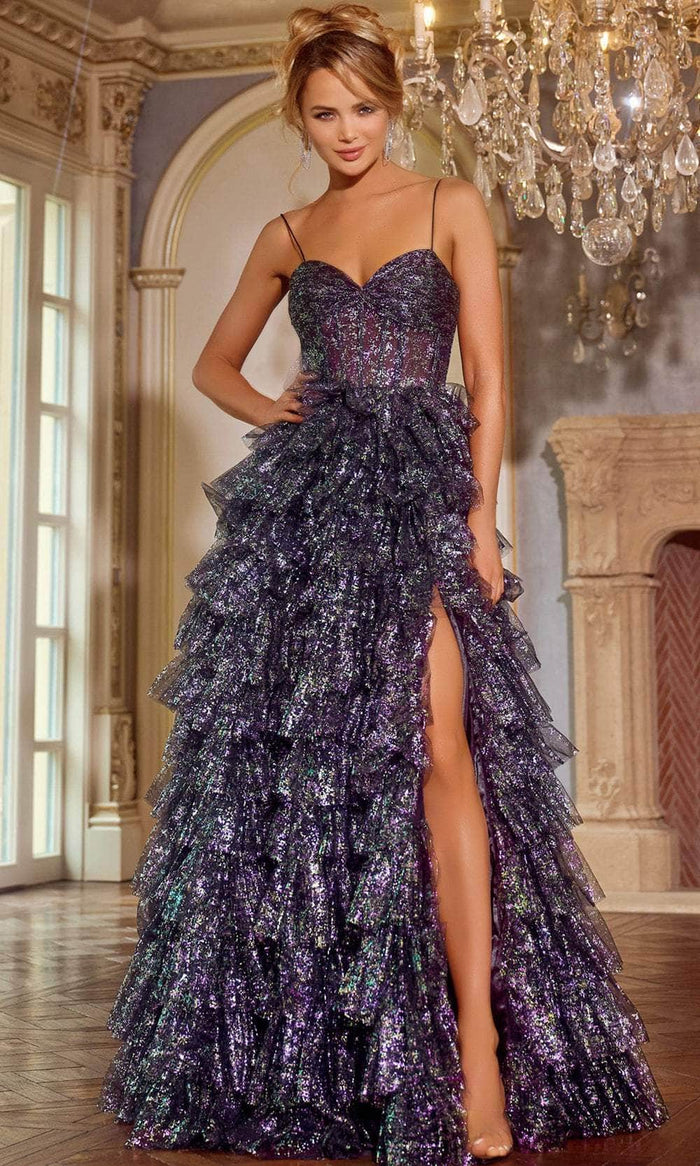 Jovani 39305 - Spaghetti Straps Ruffled Prom Gown Special Occasion Dress