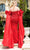 Jovani 39377 - Bow Sleeve Evening Gown Evening Dresses 00 / Red