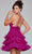 Jovani 39655 - Lace-Up Back Tiered Cocktail Dress Homecoming Dresses